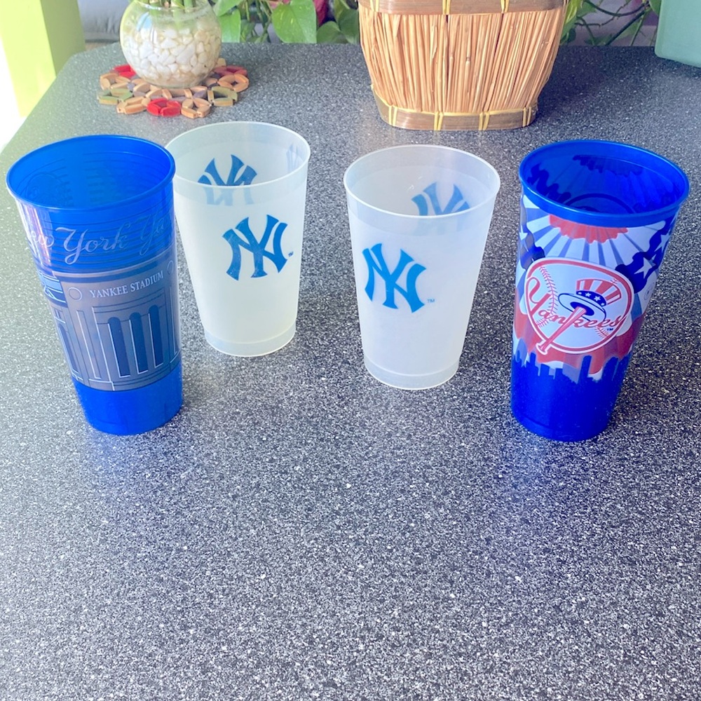 New York Yankees Plastic Drinking Stadium Cups - 4 Pieces - $8 Each - See Below